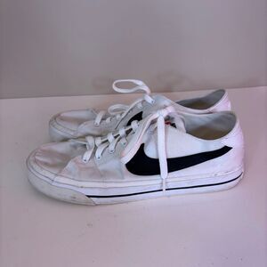 Nike Men's White Canvas Sneakers Size 10
